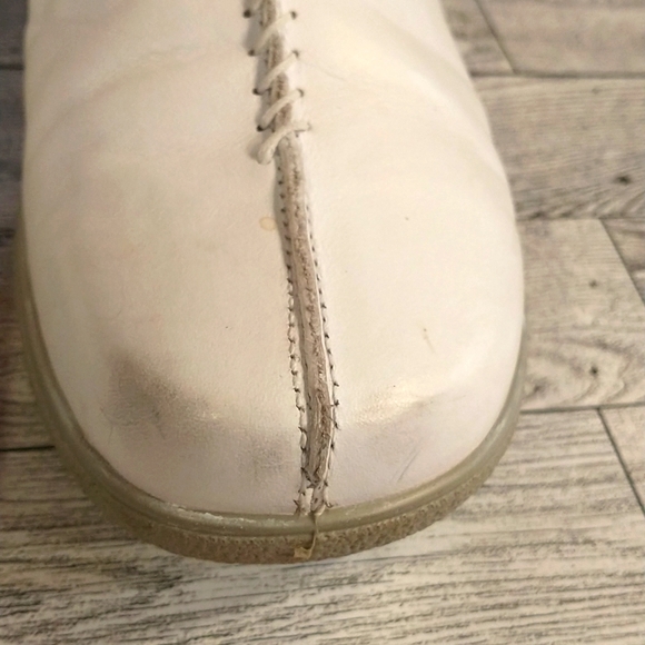 Hotter Magical White Leather Mules With Hand Plaited Strap Sz 9 1/2 - Picture 9 of 9